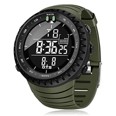 PALADA Men's Digital Sports Watch Waterproof Tactical Watch with LED Backlight Watches for Men (Army Green, Black, FDE etc) - $16.14 + FREE Shipping