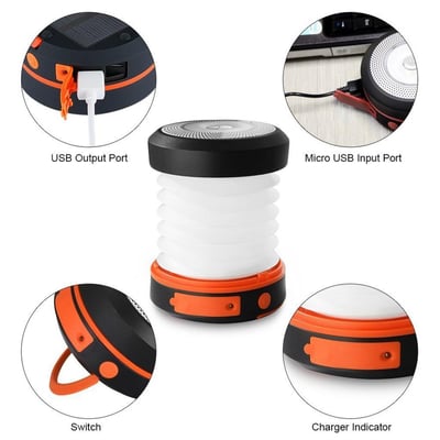 Suaoki Led Camping Lantern Lights Rechargeable Battery Collapsible Mini - $11.49 + FS over $49 (ld) (Free S/H over $25)