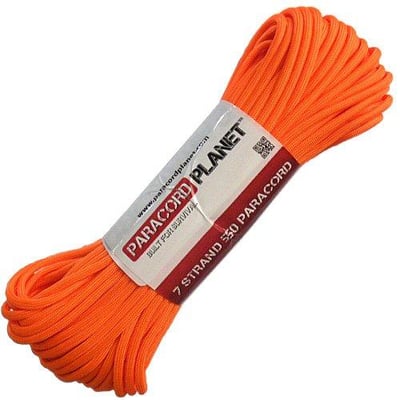 PARACORD PLANET Mil-Spec Commercial Grade 550lb Type III Nylon Paracord (Orange, 100 feet) - $11.55 (Free S/H over $25)