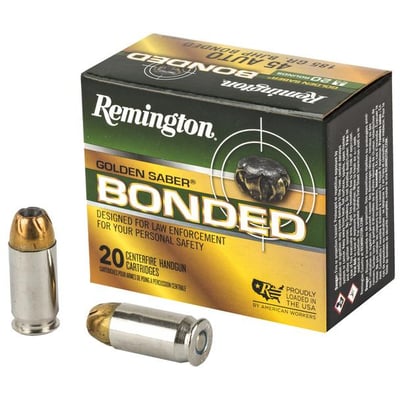 Remington Golden Saber 45 ACP 185 Grain Brass Jacketed Hollow Point Bonded 500 rounds - $720 (Free S/H)