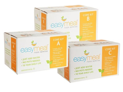 Easy Meal 25-Person Food Supply Kits - $199.99 ($6 flat S/H or Free shipping for Amazon Prime members)