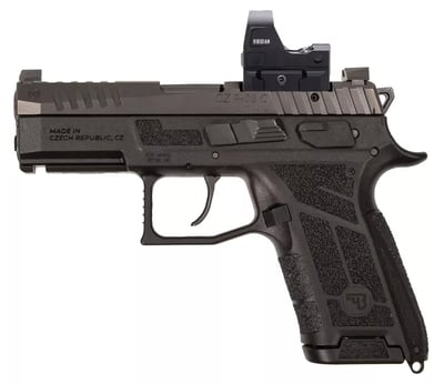 CZ-USA P-09 C Nocturne Compact 9mm Luger 15-Rd 3.75" Black Steel Serrated w/Optic Slide, Black Polymer Frame w/Picatinny Rail, Interchangeable Backstrap Grip, Viridian RFX-15 - $593.47 