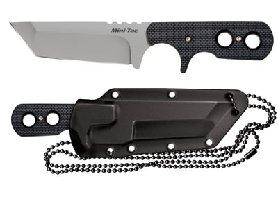 Cold Steel Mini Tac Fixed Blade Knife 3-3/4" AUS 8A Stainless Steel Blade G10 Handle - $27.99 + Free S/H over $49