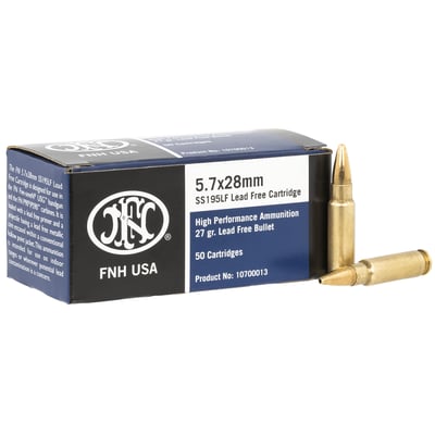 FN America 5.7x28mm 27 Grain Lead Free Hollow Point Ammunition - 100 Rd - $80.99