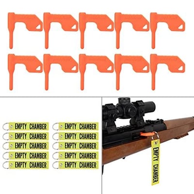 10 Pack Chamber Safety Flag for Rifle Handgun Shotgun with Bonus Bright (10 Piece Set) - $10.19 After Code: “CBPHPAFU” (Free S/H over $25)