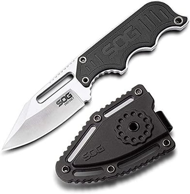 SOG Small Fixed Blade Knife Instinct Boot Knife, EDC Knife, Neck Knife, 2.3" Full Tang Blade w/ Knife Sheath and Clip - $34.99 + FREE Shipping
