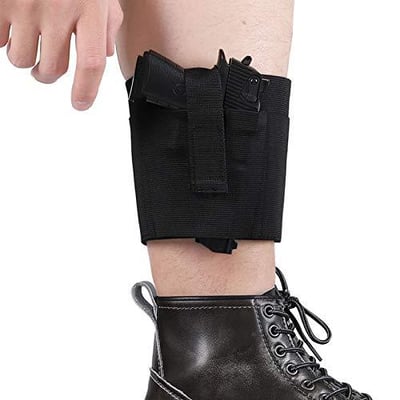 Accmor Ankle Holster for Concealed Carry, Elastic Deep Concealment with Magazine Pocket/Pouch Right & Left Hand Draw - $6.99 + FREE Shipping