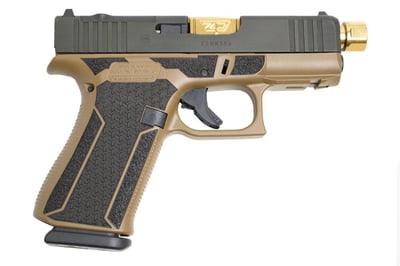 Glock 43X MOS 9mm Shark Coast Customs Happy Little Tree Edition Pistol w/ Gold Threade - $689.99 (Free S/H on Firearms)