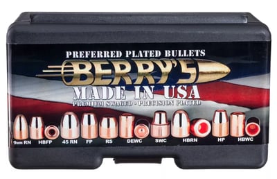 Berry's Preferred Plated Pistol Bullets - .380 Auto - 100 Grain - HBRN 250ct - $27.99 (Free S/H over $50)