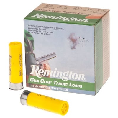 Remington Gun Club Target Loads 20 Gauge 7.5 Shotshells - $74.99 (Buyer’s Club price shown - all club orders over $49 ship FREE)