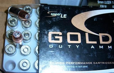 Speer Gold Dot 50 rd box 9mm 147 grain Hollow Point GDHP - $36