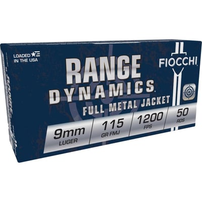 Fiocchi Pistol Shooting Dynamics 9mm 115-gr FMJ 1200 fps 1000/ct - $234.99