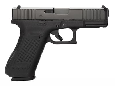 Glock PA455S203 G45 Gen5 9mm Luger 4.02" 17+1 Black nDLC Front Serrations Slide Black Interchangeable Backstrap GripZ - $539