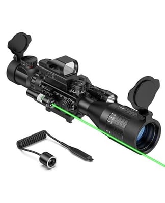 MidTen 4-16X50 AO Rangefinder Optics with Dual Illuminated & 4 Holographic Reticle Red Dot & Green Laser & Pressure Remote Switch & Flashlight & Mount - $87.29 w/code "PX5SJ2R8" + FREE Shipping