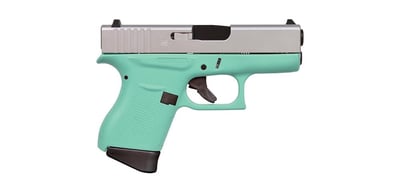 Glock G43X 9mm 3.41" Barrel Fixed Sights Robin Egg Blue 10rd - $445.19 after code "WELCOME20"