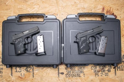 Sig Sauer P938 9mm Police Trade-In Pistols w/Manual Safety, Case (Good Condition) - $479.99 (Free S/H on Firearms)