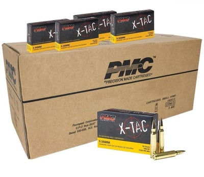PMC X-Tac XP193 5.56NATO 55GR FMJ-BT 1000Rds Case - $455.99 ($9.99 S/H on Firearms / $12.99 Flat Rate S/H on ammo)