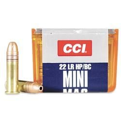 Ammo .22 LR CCI Mini Mag 36 Grain Copper Plated HP 1260 fps 100 Round Box - $8.11