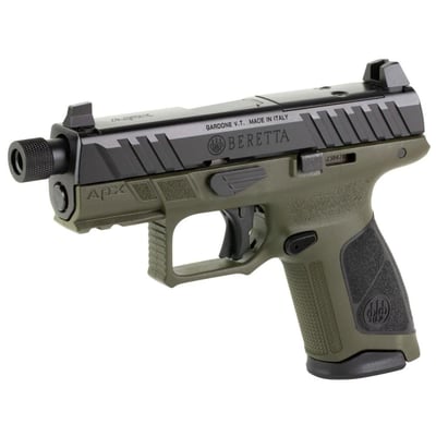 Beretta APX A1 Compact Tactical 9mm 4.2" 15rd Pistol, Black/OD Green - JAXA1C915TAC - $429.99 ($329 after $100 MIR)