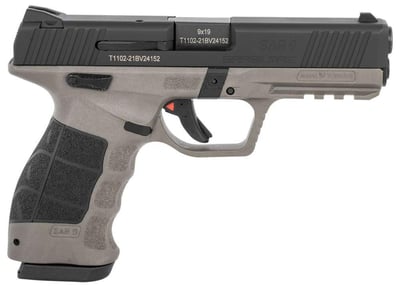 SAR USA SAR9 Pistol Black/Platinum 9mm 4.40" Barrel 17-Rounds 3-Dot Contrast Sights - $279.99 ($19.99 S/H on Firearms / $15.99 Flat Rate S/H on ammo)