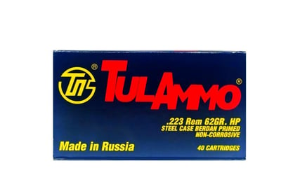 TulAmmo 223 Rem 62 Grain HP 1000 Rounds - $199