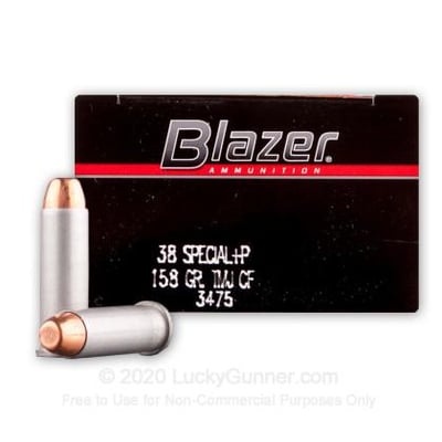 Blazer Clean Fire 38 Special +P 158 Grain TMJ 1000 Rounds - $280.00