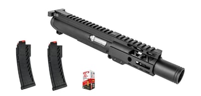 BG Complete 4.5" .22LR Upper Receiver - Black 4" M-LOK 2 CMMG Mags 50 Rounds Ammo - $310.36 after Code: BUILDUP20