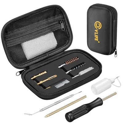 30% off CVLIFE Gun Cleaning Kit 9mm Cleaning Kit Pistol & Handgun Cleaning Kit - Bronze Bore Brushes, Brass Jags for 9mm/.357/.38 Cal in Organizer Case w/code RJYTPJ6G  + FREE Shipping