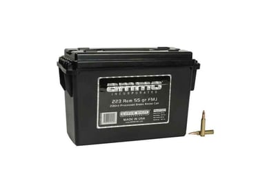 Ammo Inc 55gr .223 Rem FMJ Ammo, 200rd - 223055FMJ-A200 - $84.99