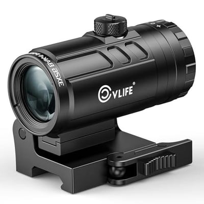 30% off CVLIFE 3X Red Dot Magnifier with Quick-Release and Flip-to-Side Mount,2.95in Eye Relief,Absolute and Lower 1/3 Co-Witness Red Dot Sight with Magnifier,1000G Shockproof & IP67 Waterproof w/code K56HVNHJ + FREE Shipping