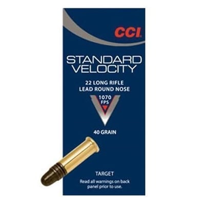 CCI Standard Velocity 22 Long Rifle Ammo 40 Grain Lead Round Nose - $6