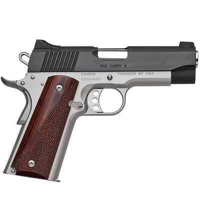 Kimber Pro Carry Ii Two Tone 9mm 9 + 1 Capacity 4 " Barrel Smooth/Checkered Rosewood Grips - $694.99 ($14.99 flat rate shipping)