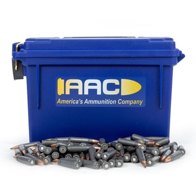 AAC "Sabre Blade Black Tip" 7.62x39mm 123 Grain Ammo 250rd With AAC Blue 30 Cal Ammo Can - $149.99 