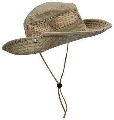 Boonie Sun Hat, Men Women Wide Brim Tactical Floppy Adjustable Outdoor Hiking, Fishing, Camping Cap (Mesh Strip - Olive) - $4.99 + FREE Shipping