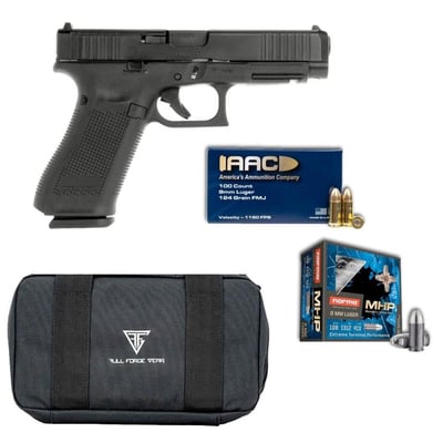 Glock G47 MOS 9mm Pistol, Single Pistol Case, 200 Rounds of AAC 9mm FMJ 124gr, & 100 Rounds of Norma 9mm MHP - $621