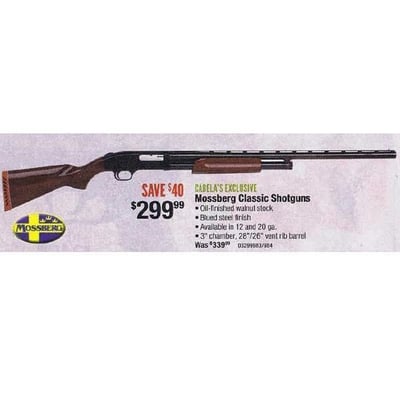 Mossberg Classic Shotguns - $299.99 (Free Shipping over $50)