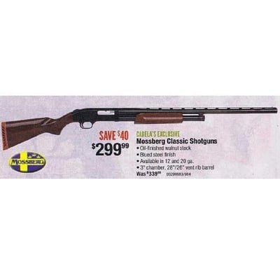 Mossberg Bantam and Super Bantam Compact Pump Shotguns - $289.99 (Valid on Black Friday in-store only) (Free Shipping over $50)