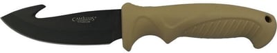 Camillus Gut Hook Hunter Fixed Blade Knife 4.25" Drop Point with Gut Hook 440 Black Blade Polypropylene Handle Tan - $6.99 (Free Shipping on $100+ Orders)