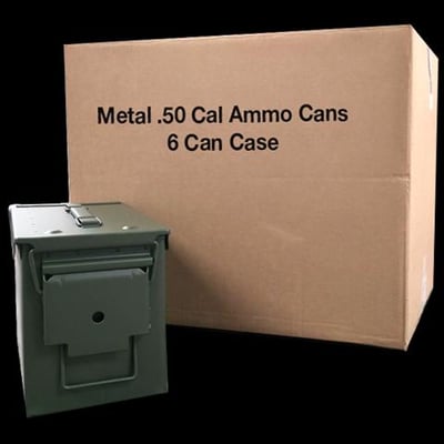 6 Can Case of New Manufacture 50 Cal Ammo Cans – FREE SHIPPING - $71.25 with code NYE26 