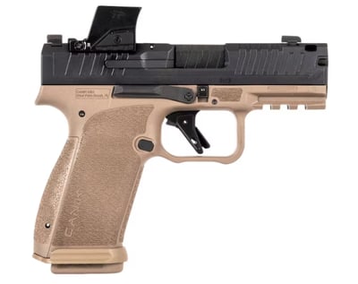 Canik METE MC9 Prime 9mm 3.64" 17rd Pistol w/ Optic, Black / FDE - $662.85 (Email Price) 