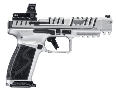Canik SFx Rival-S 9mm Pistol 5" 18rd w/ MeCanik MO2 Optic, Chrome - $849.99 