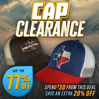 Cap Clearance: Save up to 77%! Extra Discounts on Orders $30+ - from $4.99 (Free S/H over $25)