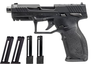 Taurus TX22 Gen 2 T.O.R.O. 22LR 4.6" Threaded BBL 16/22 Rd. Optic Ready Pistol w/ 5 Magazines - $449.99 