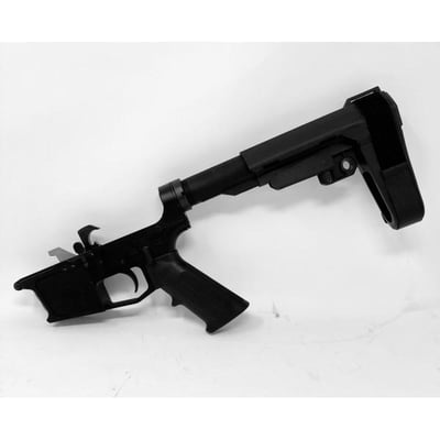 AR-45 Pistol Billet Lower Receiver w/ SBA3 Adjustable Brace — Glock Style Mags - $449.95