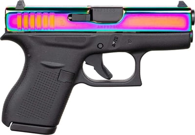 Glock 42 "Rainbow" .380 ACP 3.2" Barrel 6-Rounds - $502.99 ($9.99 S/H on Firearms / $12.99 Flat Rate S/H on ammo)