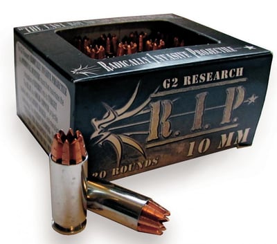 G2 Research R.I.P. Handgun Ammunition 10mm 115 Grain 20 Rd - $42.99 (Free Shipping over $50)