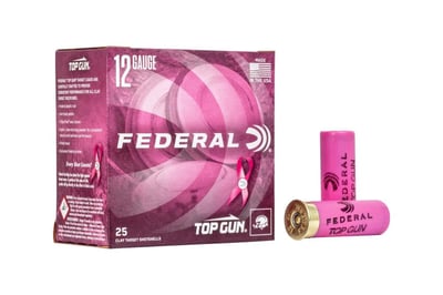 Federal Top Gun Special Edition Pink 12 Gauge 2.75″ 1 1/8 oz #8 Shotgun Ammo 25 Shells - $9.99  ($8.99 Flat Rate Shipping)