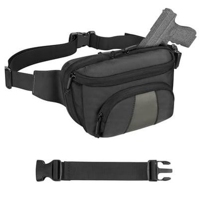 40% off NOOLA Tactical Fanny Pack Compact Lightweight Waist Pack for Men Women, CCW Bag with Holster and Zippered Pockets, Adjustable EDC Waist Belt Bag for Cycling, Hunting, Running, Hiking, Black w/code XJTDIRNQ + FREE Shipping