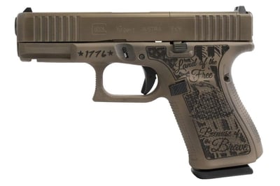 Glock 19 Gen5 MOS 9mm Pistol with Distressed FDE Old Glory Finish - $629.99 (Free S/H on Firearms)
