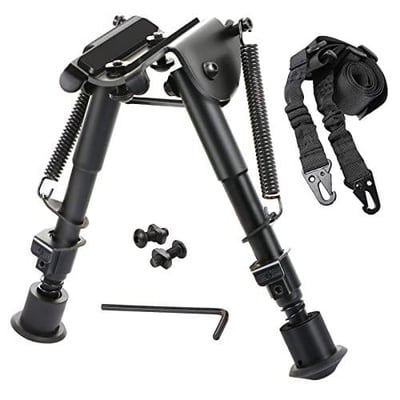 Gogoku Bipod & Sling Combo 6-9 Inch bipod Adjustable Length for MRail System - $22.99 (Free S/H over $25)